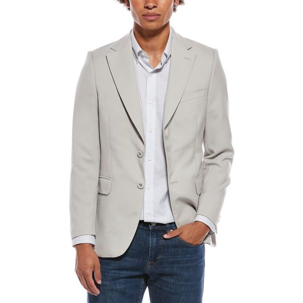 Officine Générale Mens Officine Generale Giovanni Italian Wool Jacket, Gray